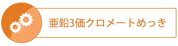 亜鉛3価クロメートめっき